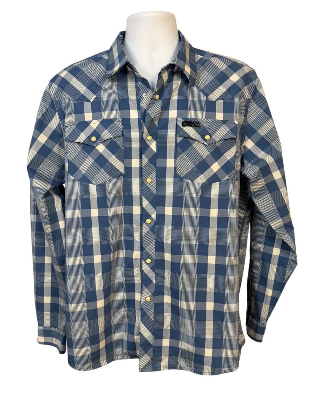 ATG Wrangler Large Plaid Snap Shirt Outdoor Performance Top